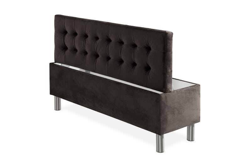 Ella Sengekiste 140cm Rutete - Svart - Oppbevaring - Oppbevaringsmøbler - Oppbevaringskiste & sengekiste