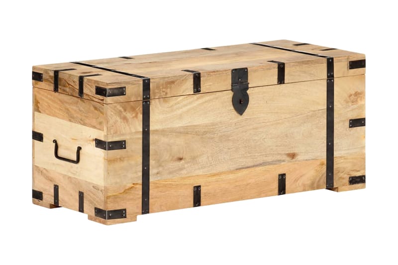 Kiste 90x40x40 cm heltre mango - Brun - Oppbevaringskiste & sengekiste