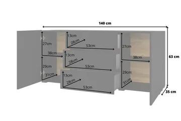 Oppbevaringskiste Speno 140 cm - Svart - Oppbevaring - Oppbevaringsmøbler - Oppbevaringskiste & sengekiste