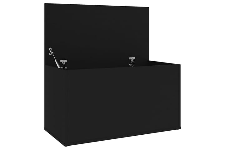 Oppbevaringskiste svart 84x42x46 cm sponplate - Svart - Oppbevaringskiste & sengekiste
