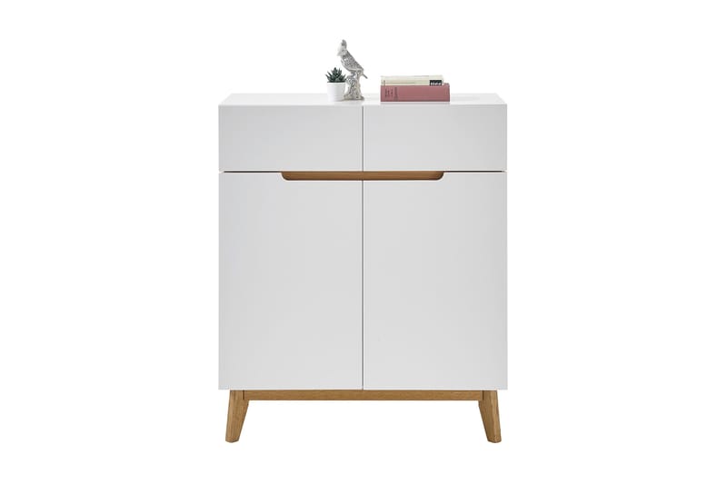 Siraaj Sjenk 85 cm - Hvit / Eik - Oppbevaring - Oppbevaringsmøbler - Oppbevaringskiste & sengekiste