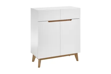 Siraaj Sjenk 85 cm - Hvit / Eik - Oppbevaring - Oppbevaringsmøbler - Oppbevaringskiste & sengekiste