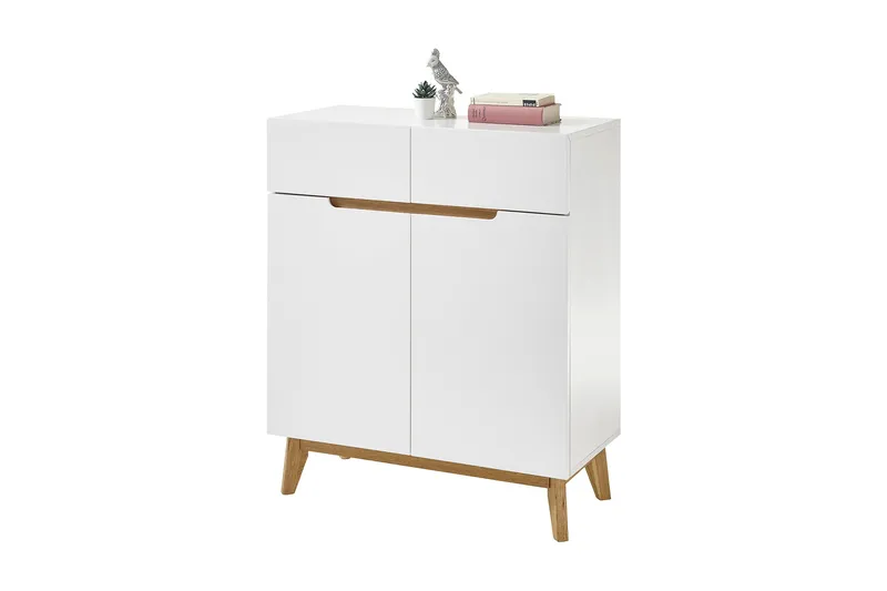 Siraaj Sjenk 85 cm - Hvit / Eik - Oppbevaring - Oppbevaringsmøbler - Oppbevaringskiste & sengekiste