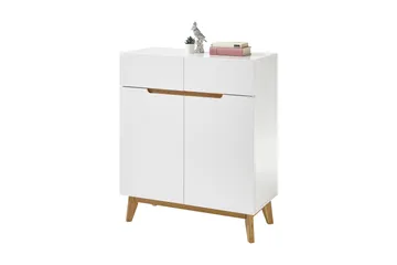 Siraaj Sjenk 85 cm - Hvit / Eik - Oppbevaring - Oppbevaringsmøbler - Oppbevaringskiste & sengekiste