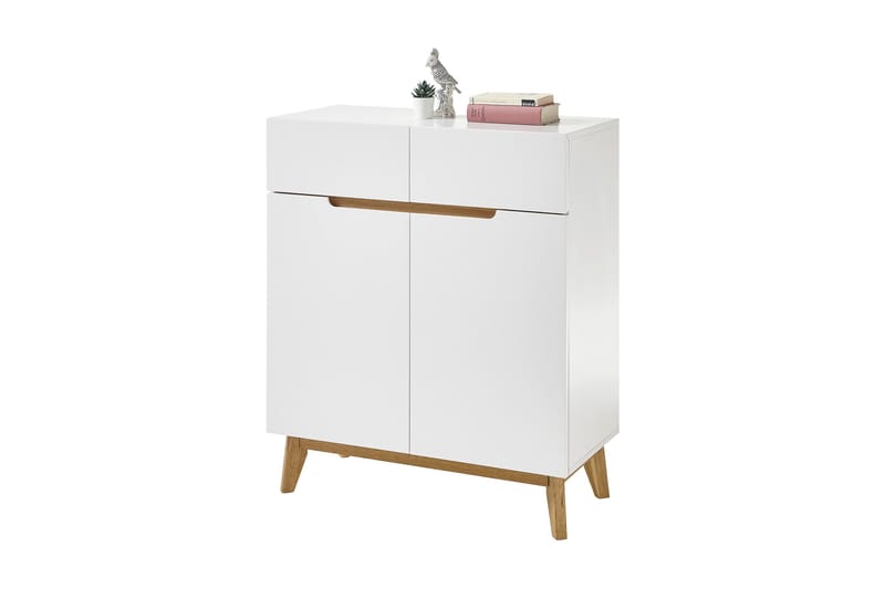 Siraaj Sjenk 85 cm - Hvit / Eik - Oppbevaring - Oppbevaringsmøbler - Oppbevaringskiste & sengekiste