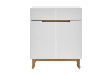 Siraaj Sjenk 85 cm - Hvit / Eik - Oppbevaring - Oppbevaringsmøbler - Oppbevaringskiste & sengekiste