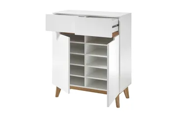 Siraaj Sjenk 85 cm - Hvit / Eik - Oppbevaring - Oppbevaringsmøbler - Oppbevaringskiste & sengekiste