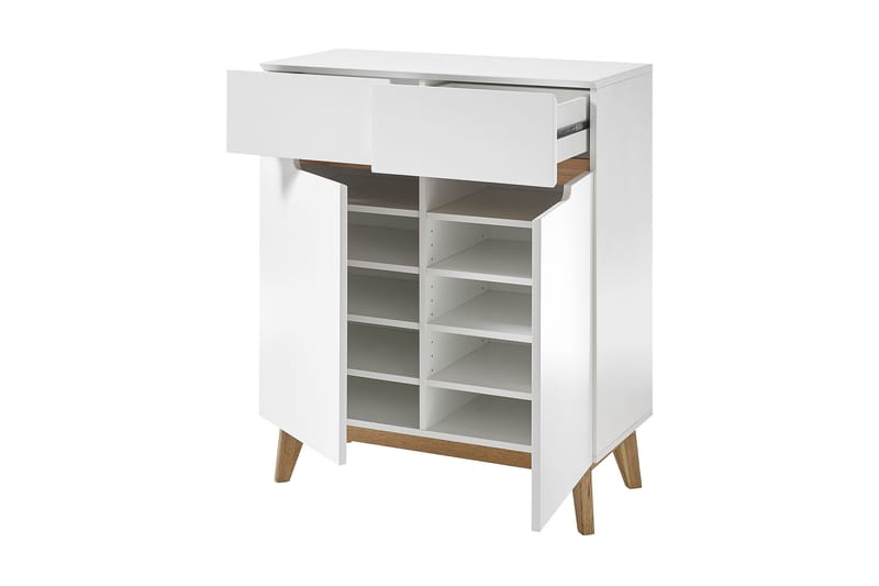 Siraaj Sjenk 85 cm - Hvit / Eik - Oppbevaring - Oppbevaringsmøbler - Oppbevaringskiste & sengekiste