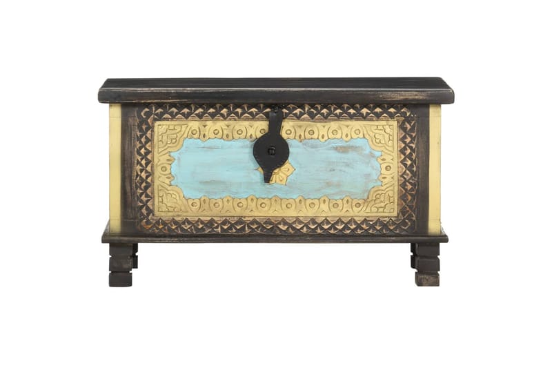 Oppbevaringskiste svart 80x40x45 cm heltre mango - Oppbevaringskiste & sengekiste