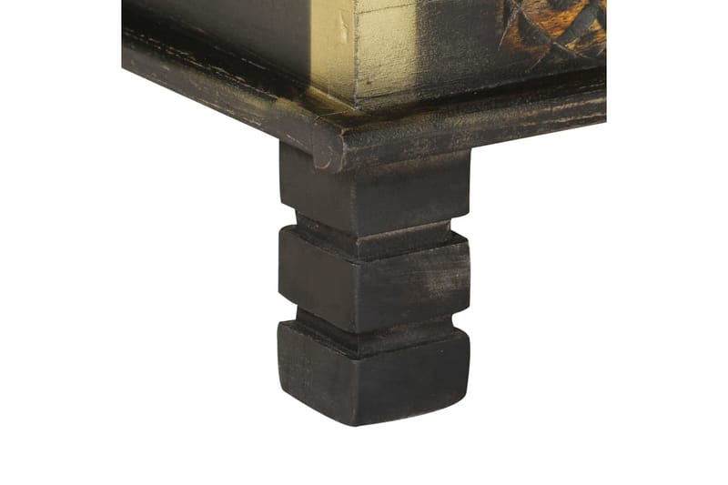 Oppbevaringskiste svart 80x40x45 cm heltre mango - Oppbevaringskiste & sengekiste