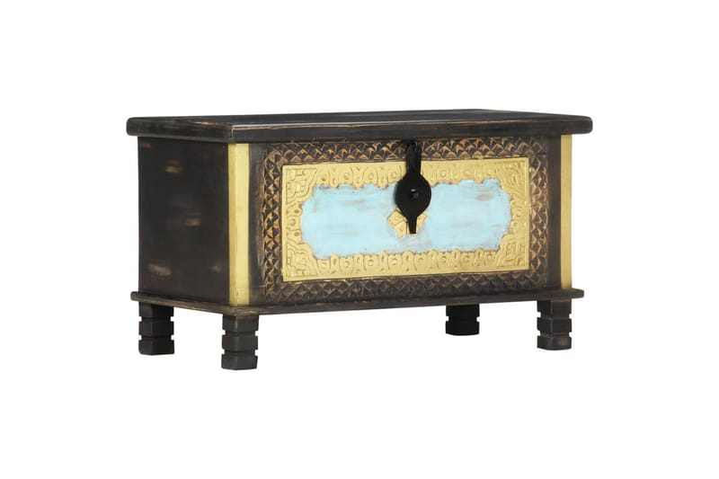 Oppbevaringskiste svart 80x40x45 cm heltre mango - Oppbevaringskiste & sengekiste