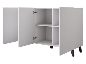 Orvik Skjenk 120 cm i Tre med Metallben - Hvit - Oppbevaring - Oppbevaringsmøbler - Sideboard & skjenk