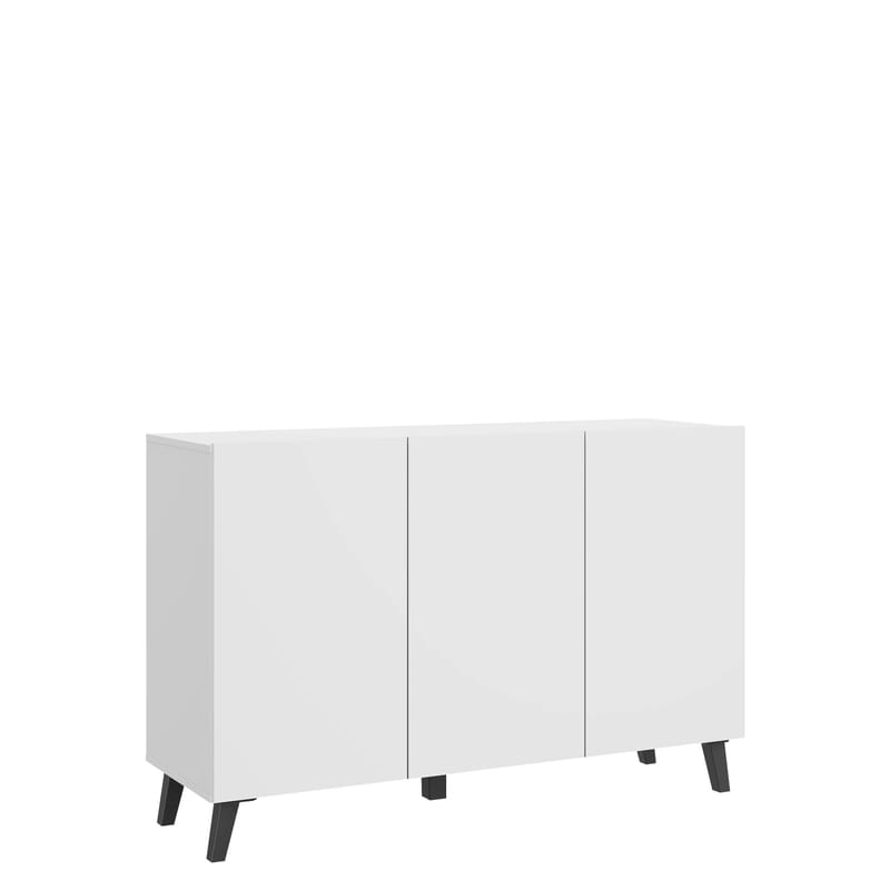 Orvik Skjenk 120 cm i Tre med Metallben, Hvit