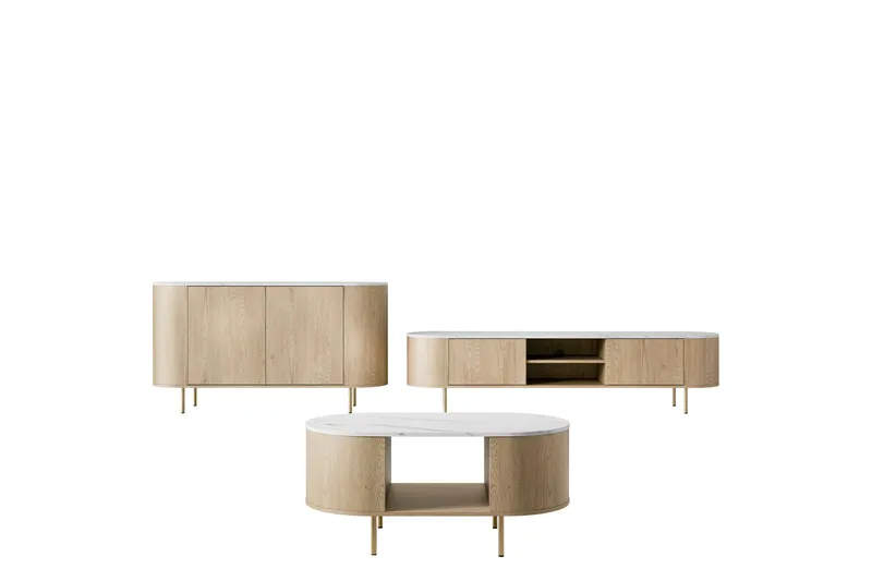 Pantego Møbelsett Til Stue, Brun