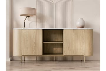 Pantego Skjenk 184x40 cm i Tre med Metallben - Brun - Oppbevaring - Oppbevaringsmøbler - Sideboard & skjenk
