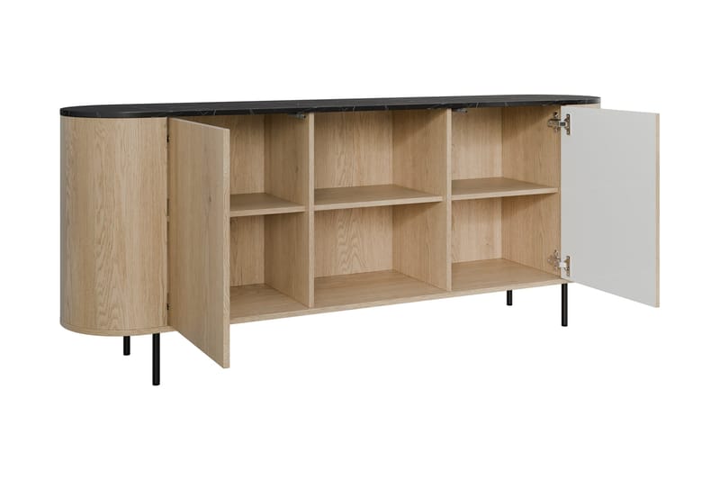Pantego Skjenk 184x40 cm i Tre med Metallben - Brun - Oppbevaring - Oppbevaringsmøbler - Sideboard & skjenk