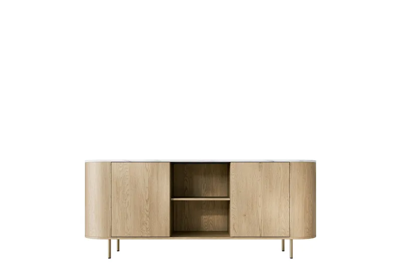 Pantego Skjenk 184x40 cm i Tre med Metallben, Brun