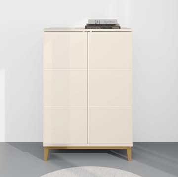Pelle høyskap 80x121 cm - Kasjmir og eik - Oppbevaring - Oppbevaringsmøbler - Sideboard & skjenk