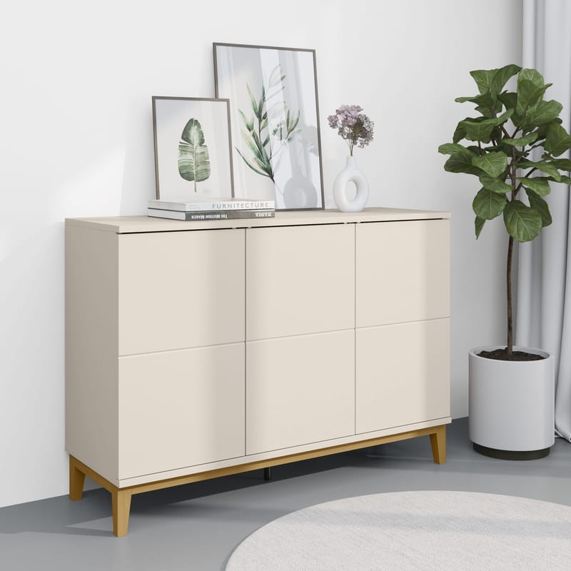 Pelle skjenk 120x85 cm - Kasjmir og eik - Oppbevaring - Oppbevaringsmøbler - Sideboard & skjenk