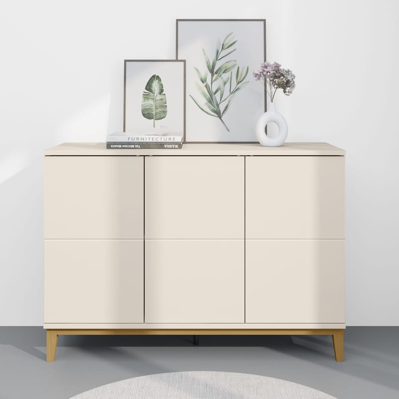 Pelle skjenk 120x85 cm - Kasjmir og eik - Oppbevaring - Oppbevaringsmøbler - Sideboard & skjenk