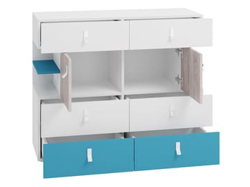 Planeta Skjenk 110 cm i Lyst Tre - Svart - Oppbevaring - Oppbevaringsmøbler - Sideboard & skjenk