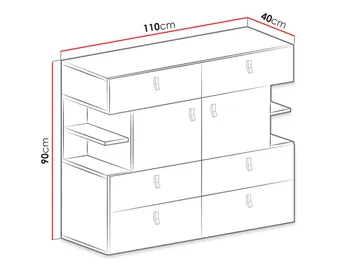 Planeta Skjenk - Oppbevaring - Oppbevaringsmøbler - Sideboard & skjenk