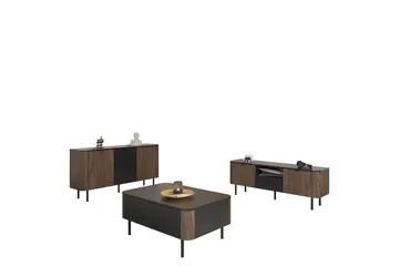 Pollena Møbelsett Til Stue - Brun - Oppbevaring - Oppbevaringsmøbler - Møbelsett til stue