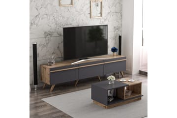 Ravinarville Møbelsett for Stue - Antrasitt/Valnøtt - Oppbevaring - Oppbevaringsmøbler - Møbelsett til stue