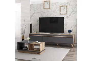 Ravinarville Møbelsett for Stue - Antrasitt/Valnøtt - Oppbevaring - Oppbevaringsmøbler - Møbelsett til stue