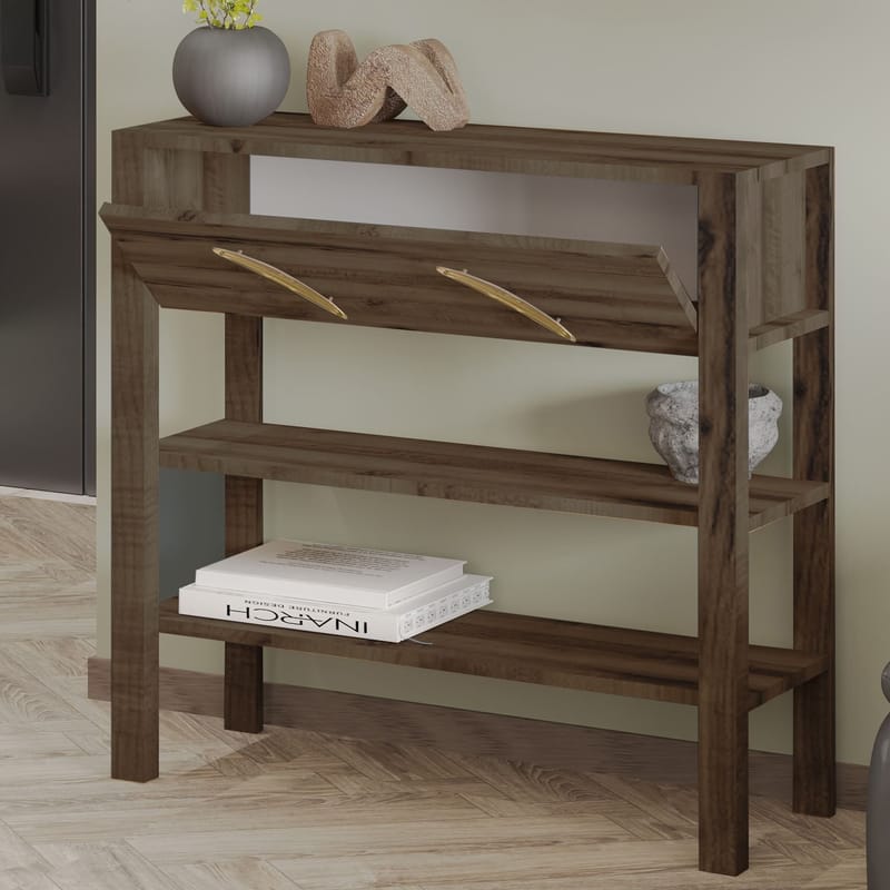 Relon Kommode 90x85x30 cm - Antikk valnøtt - Oppbevaring - Oppbevaringsmøbler - Sideboard & skjenk