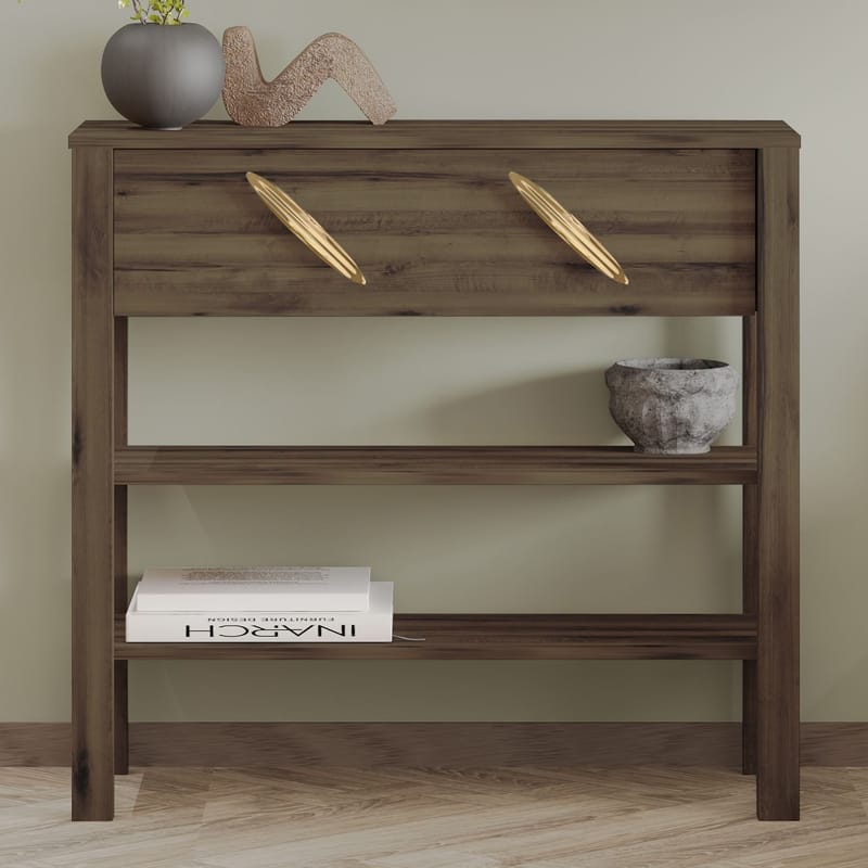 Relon Kommode 90x85x30 cm - Antikk valnøtt - Oppbevaring - Oppbevaringsmøbler - Sideboard & skjenk