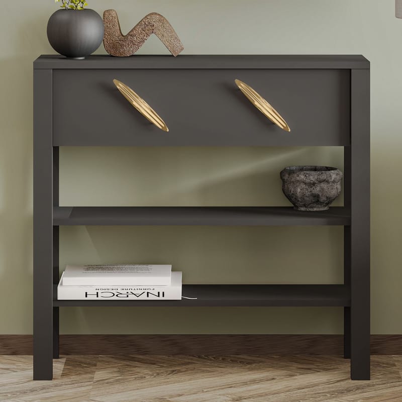 Relon Kommode 90x85x30 cm - Antrasitt - Oppbevaring - Oppbevaringsmøbler - Sideboard & skjenk