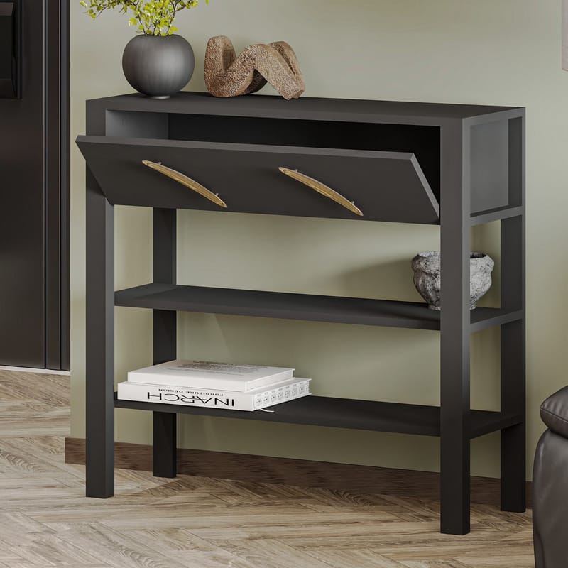 Relon Kommode 90x85x30 cm - Antrasitt - Oppbevaring - Oppbevaringsmøbler - Sideboard & skjenk