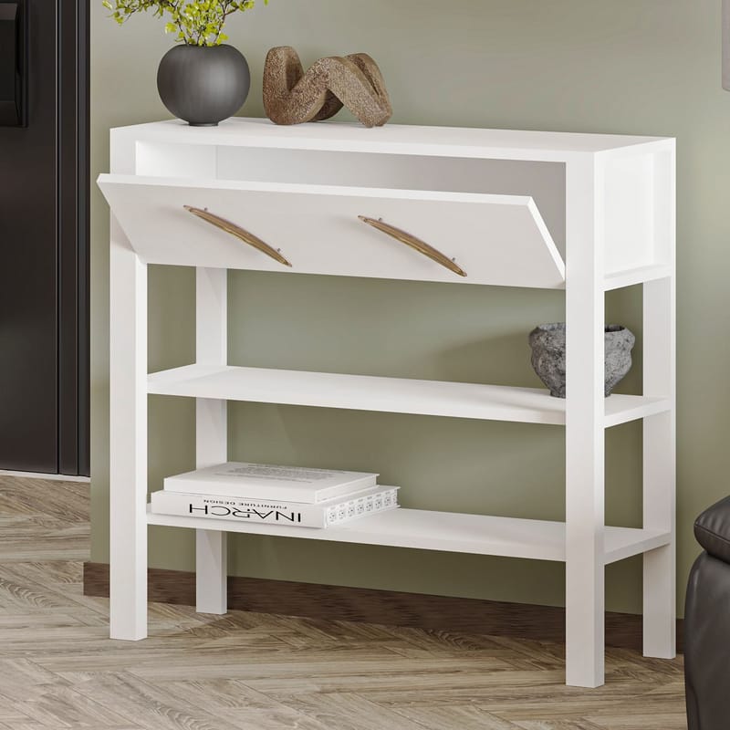 Relon Kommode 90x85x30 cm - Hvit - Oppbevaring - Oppbevaringsmøbler - Sideboard & skjenk