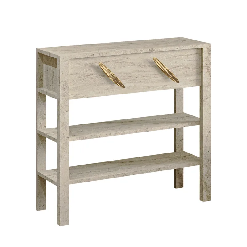 Relon Kommode 90x85x30 cm - Travertin - Oppbevaring - Oppbevaringsmøbler - Sideboard & skjenk