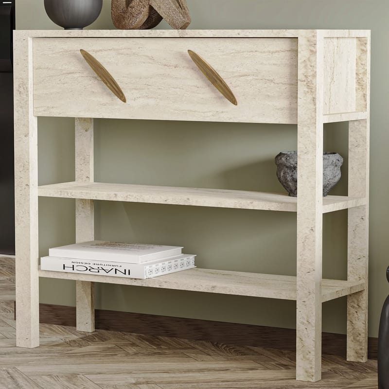Relon Kommode 90x85x30 cm - Travertin - Oppbevaring - Oppbevaringsmøbler - Sideboard & skjenk
