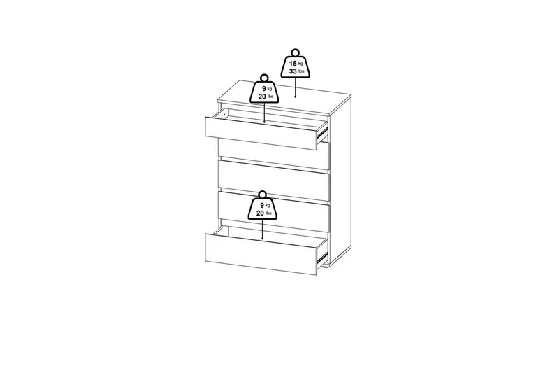 Rengo Kommode 76,8 cm - Natur - Oppbevaring - Oppbevaringsmøbler - Kommode
