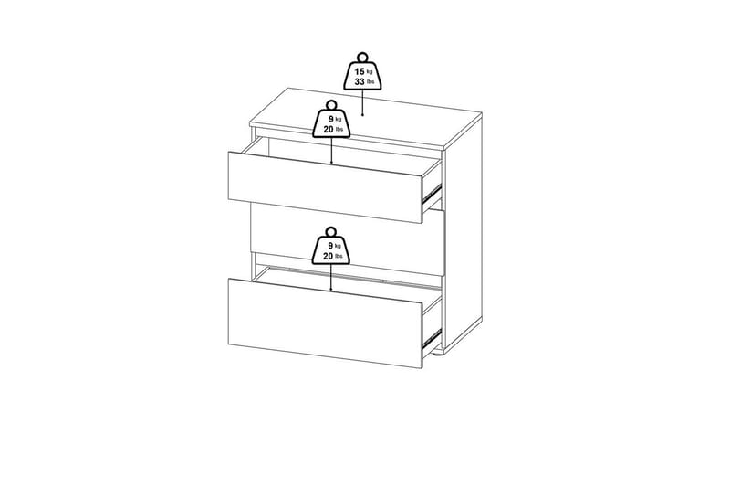 Rengo Kommode 76,8 cm - Natur - Oppbevaring - Oppbevaringsmøbler - Kommode