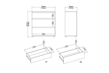 Rengo Kommode 76,8 cm - Natur - Oppbevaring - Oppbevaringsmøbler - Kommode