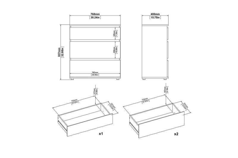 Rengo Kommode 76,8 cm - Natur - Oppbevaring - Oppbevaringsmøbler - Kommode