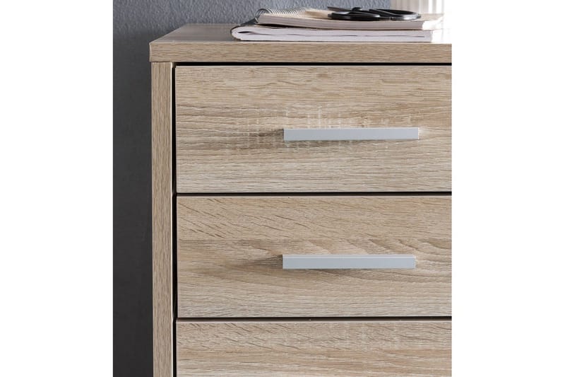 Rullecontainer Wohnling 5 skuffer med hjul, foliert sponplate, moderne stil Sonoma - Sonoma - Oppbevaring - Oppbevaringsmøbler - Kommode - Skuffeseksjon