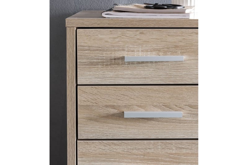Rullecontainer Wohnling 5 skuffer med hjul, foliert sponplate, moderne stil Sonoma - Sonoma - Oppbevaring - Oppbevaringsmøbler - Kommode