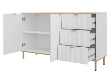 Salmor Skjenk 135x42 cm - Hvit - Oppbevaring - Oppbevaringsmøbler - Sideboard & skjenk