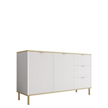 Salmor Skjenk 135x42 cm - Hvit - Oppbevaring - Oppbevaringsmøbler - Sideboard & skjenk