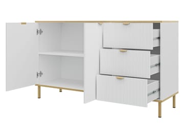 Salmor Skjenk 135x42 cm - Hvit - Oppbevaring - Oppbevaringsmøbler - Sideboard & skjenk