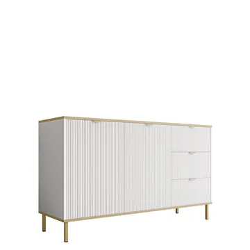 Salmor Skjenk 135x42 cm - Hvit - Oppbevaring - Oppbevaringsmøbler - Sideboard & skjenk
