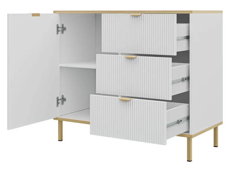Salmor Skjenk 91x42 cm - Hvit - Oppbevaring - Oppbevaringsmøbler - Sideboard & skjenk
