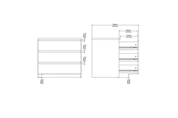 Salomns Kommode 77 cm - Svart - Oppbevaring - Oppbevaringsmøbler - Kommode