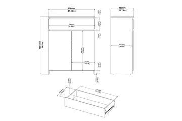 Salomns Skjenk 80,4x40 cm - Hvit - Oppbevaring - Oppbevaringsmøbler - Sideboard & skjenk