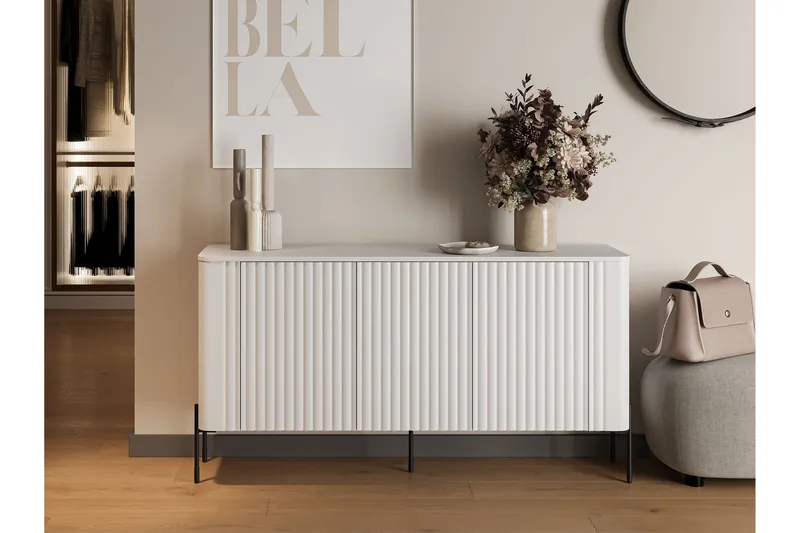 Sherie Skjenk 150x40 cm, Hvit